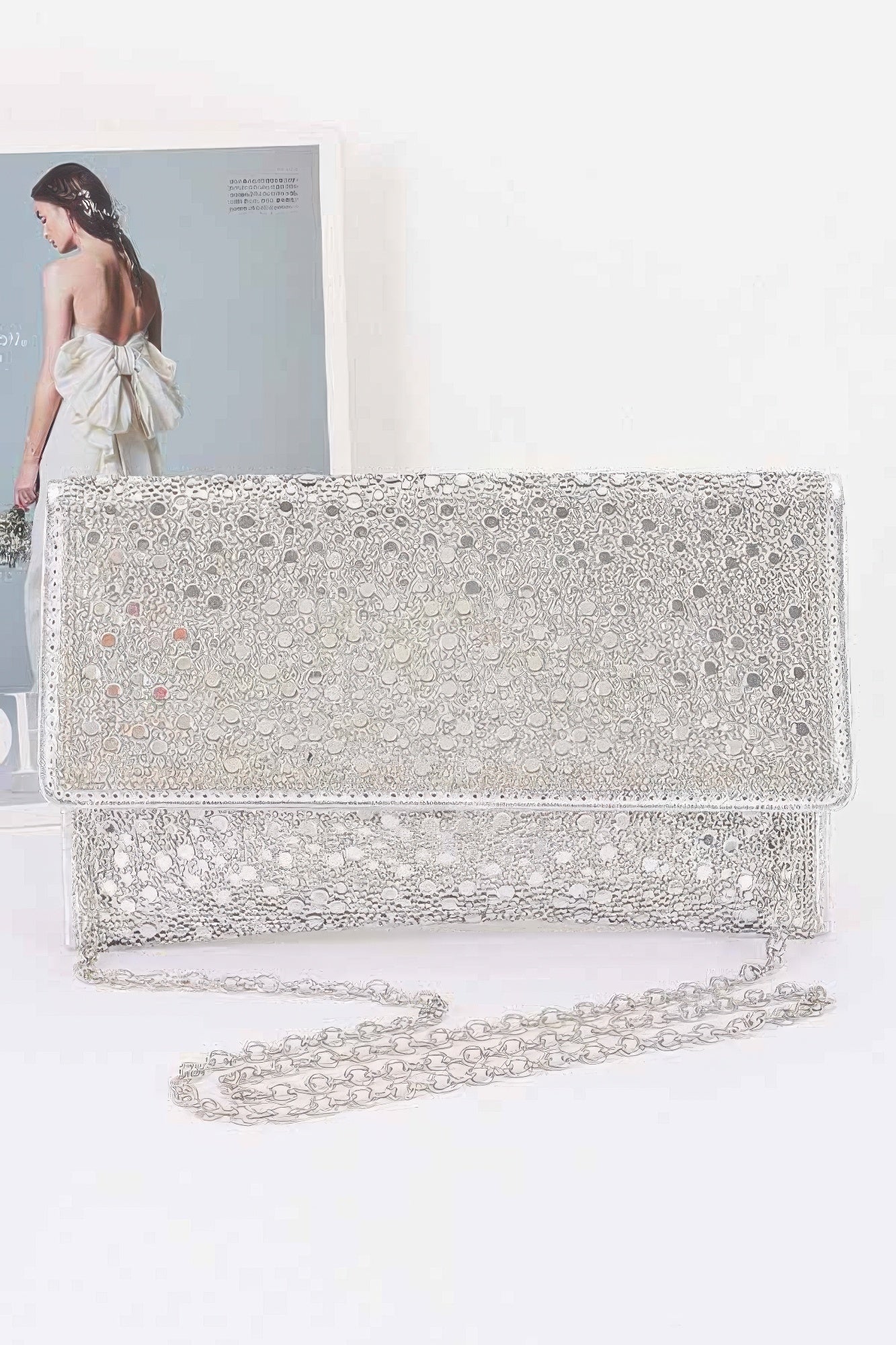 Golden Heir rhinestone envelope evening clutch bag with sparkling embellishments and elegant design.