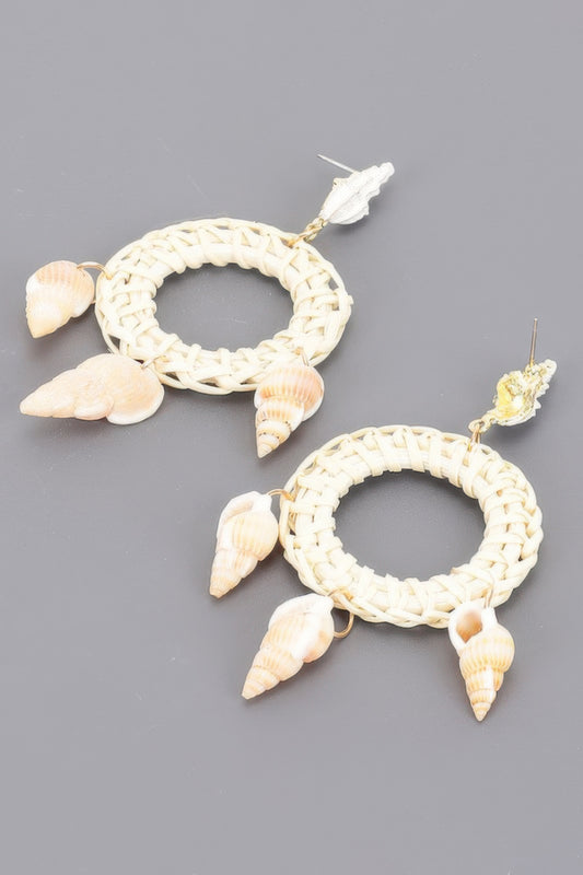 Golden Heir bamboo-inspired drop earrings with natural golden finish, showcasing elegant, statement jewelry design.