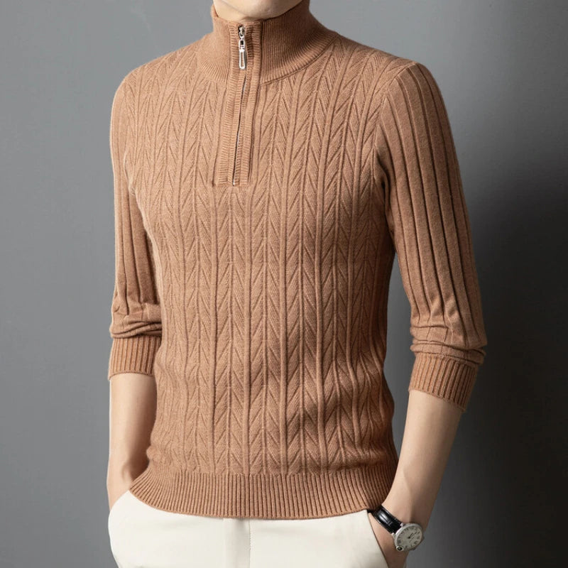 Golden Heir men's semi-high neck long sleeve top in blue, fitted for sizes 50-57kg, with a stylish and comfortable design.