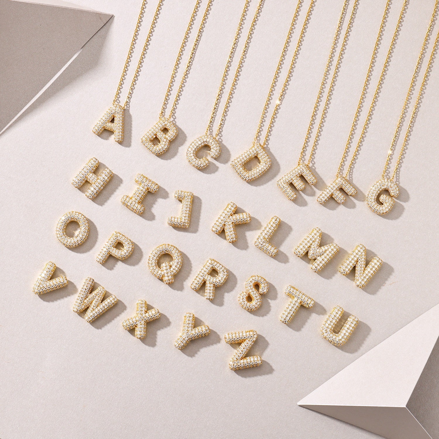 Silver Bubble Letter W Moissanite Pendant Necklace in S925 silver with sparkling moissanite gemstone, designed by Golden Heir.