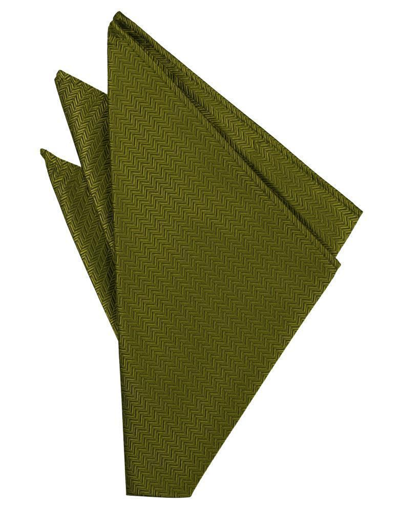 Herringbone fern pocket square by Tux-USA featuring a stylish herringbone pattern and vibrant green fern design.