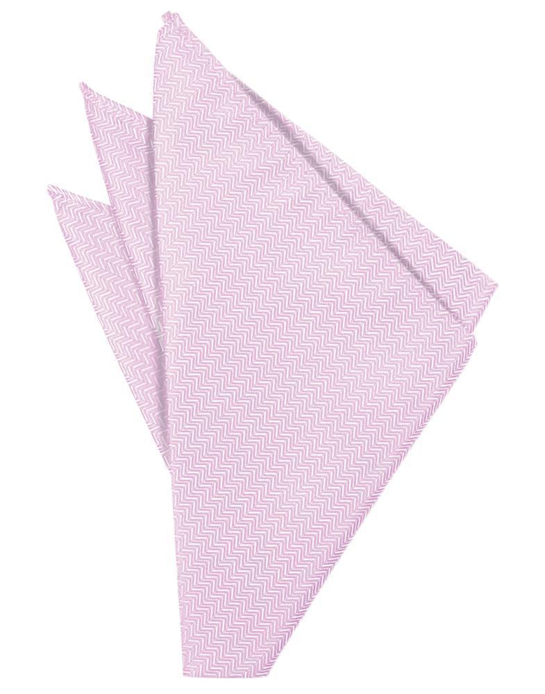 Light pink herringbone pocket square from Tux-USA with a classic pattern, perfect for adding style to formal suits.