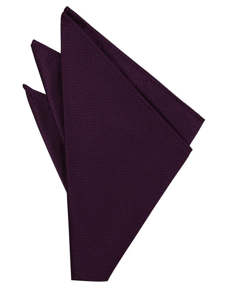 Herringbone raisin pocket square by Tux-USA with a classic herringbone pattern, neatly folded for stylish accessory display.