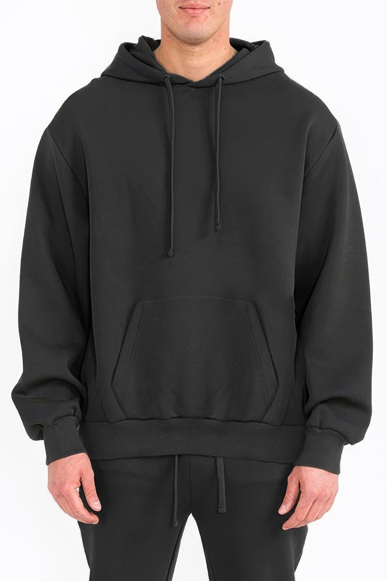 Golden Heir Tech Fleece Essential Hoodie in black, featuring a comfortable fit and stylish design, ideal for casual wear.