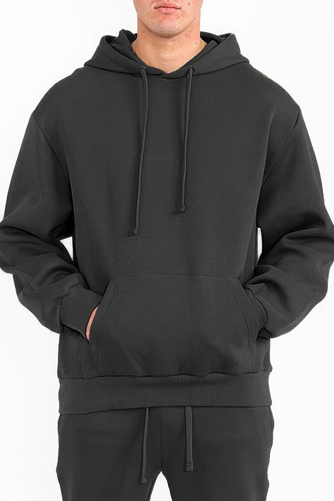 Golden Heir Tech Fleece Essential Hoodie in black, featuring a comfortable fit and stylish design.