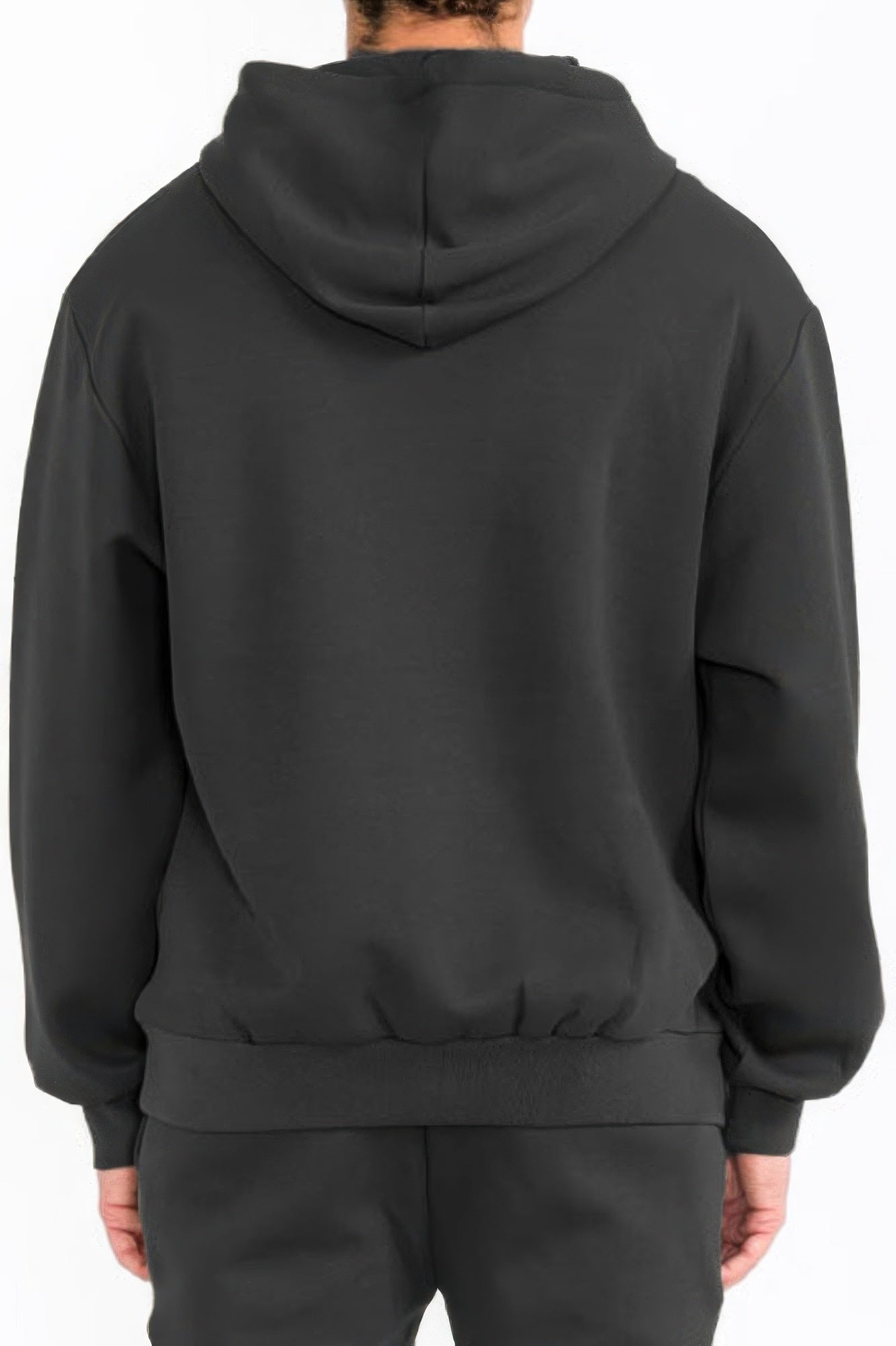 Black Golden Heir Tech Fleece Essential Hoodie with gold logo, soft fabric, and a comfortable fit for casual wear.