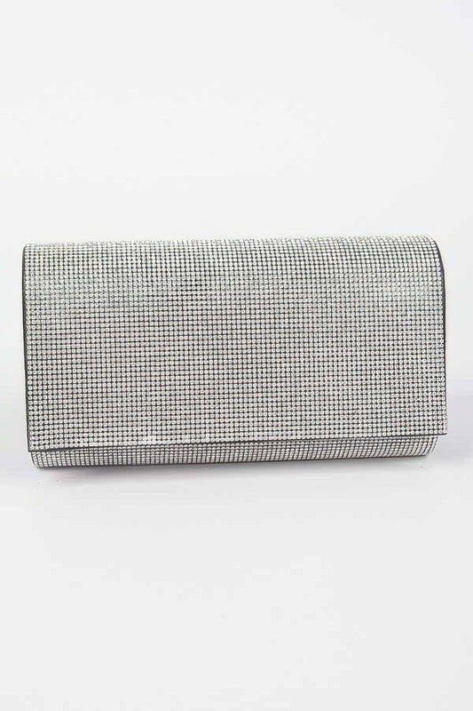 Golden Heir rhinestone clutch bag with a blue and gold design, perfect for parties and evening events.