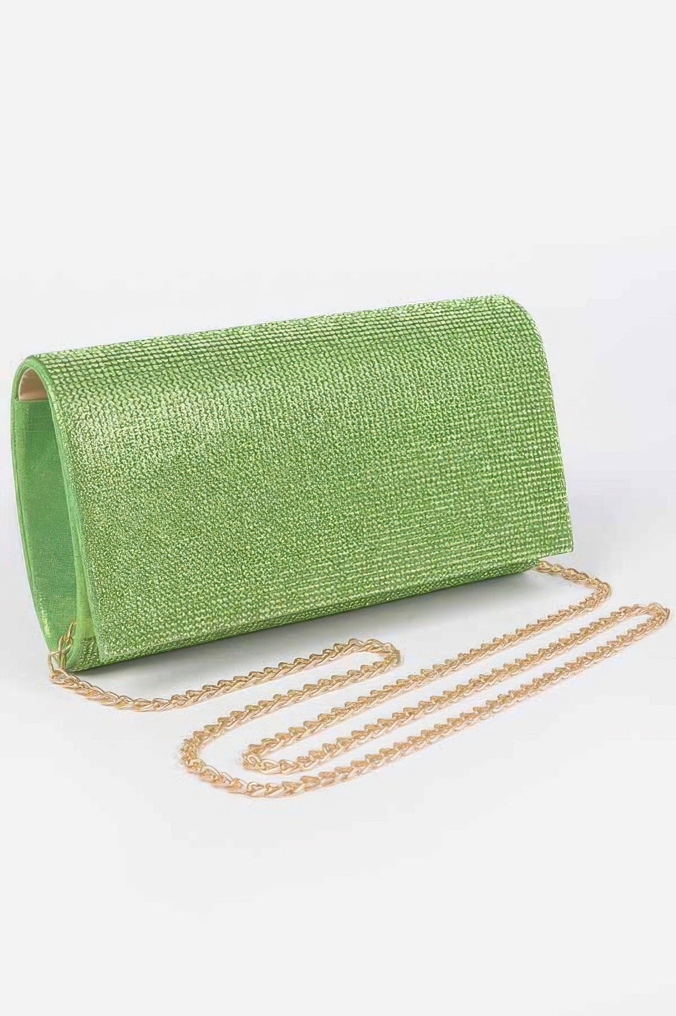 Golden Heir rhinestone party clutch bag in blue with sparkling embellishments and a sleek, elegant design.