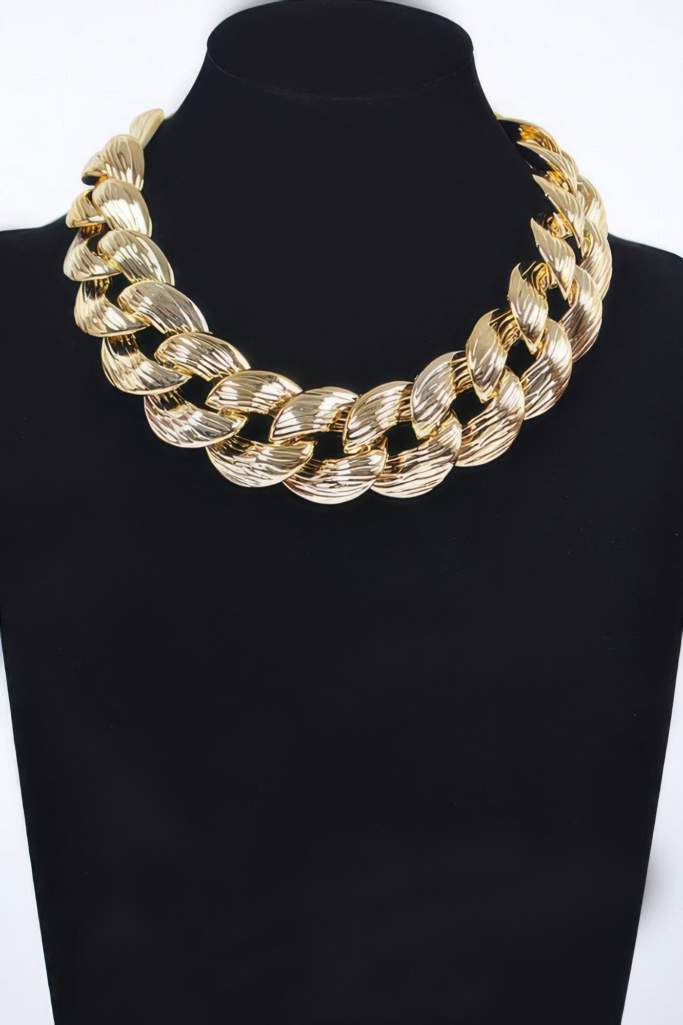Golden Heir Vanguard oversized chain necklace in sterling silver with gold plating, featuring a bold, chunky design.