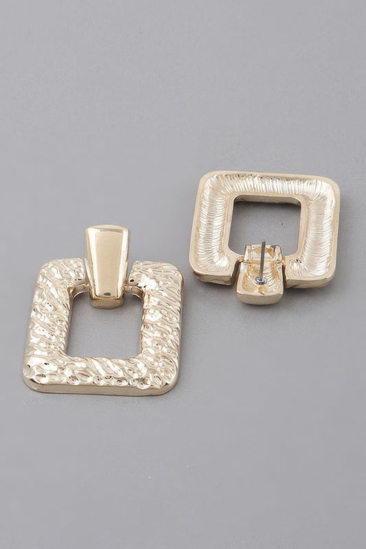 Golden Heir multi-shape gold arch drop earrings with geometric design and lightweight style, perfect for elegant wear.