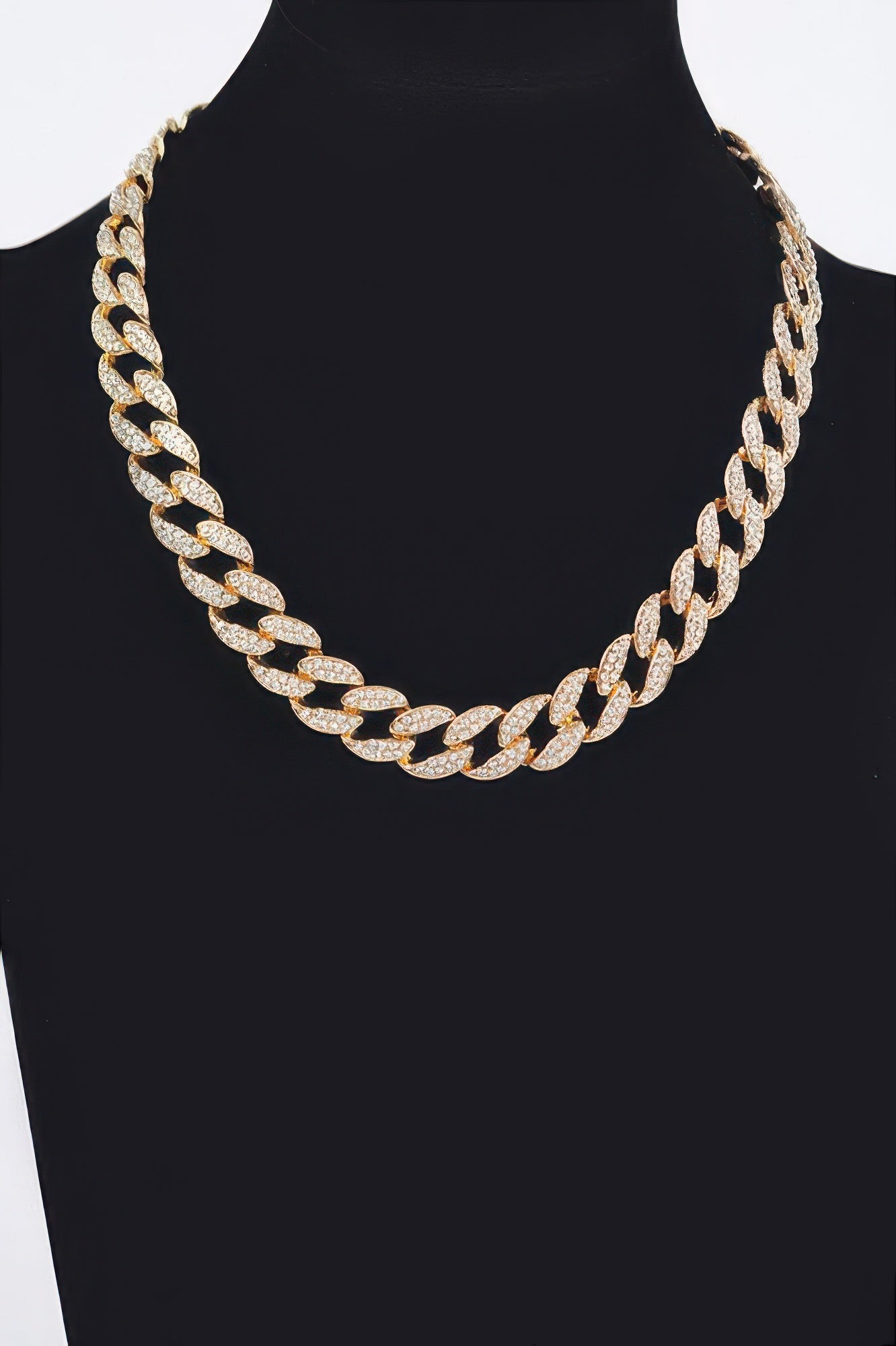 Golden Heir Aethelred Hammered Industrial Monolith 17-inch textured bulk chain, bold statement jewelry in imperial gold finish.