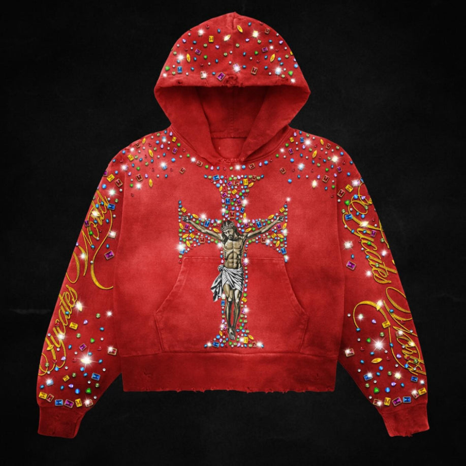 Men's purple Golden Heir printed hoodie, casual pullover sweatshirt with sportswear style, 2XL size, front design visible.