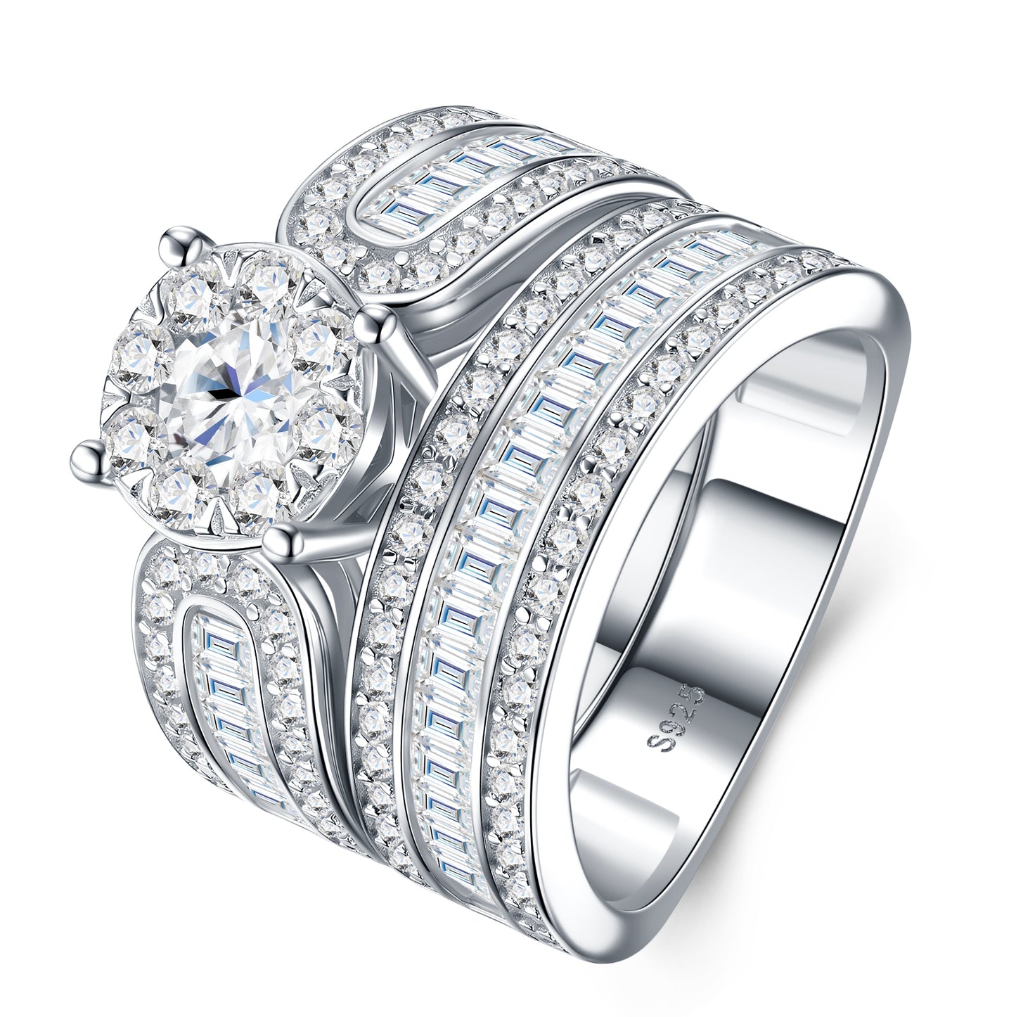Elegant silver ring with 0.5 carat Morganite, Golden Heir luxury fashion jewelry, S925 silver with platinum plating for women.