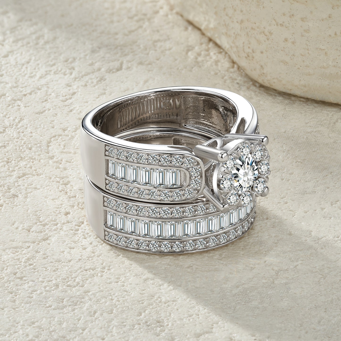 Elegant silver ring with 0.5 carat Morganite gemstone, S925 silver with platinum electroplating, stylish jewelry for ladies.