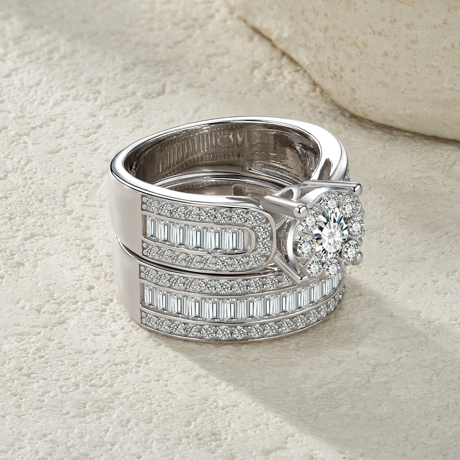 Elegant silver ring with 0.5 carat Morganite gemstone, S925 silver with platinum electroplating, stylish jewelry for ladies.