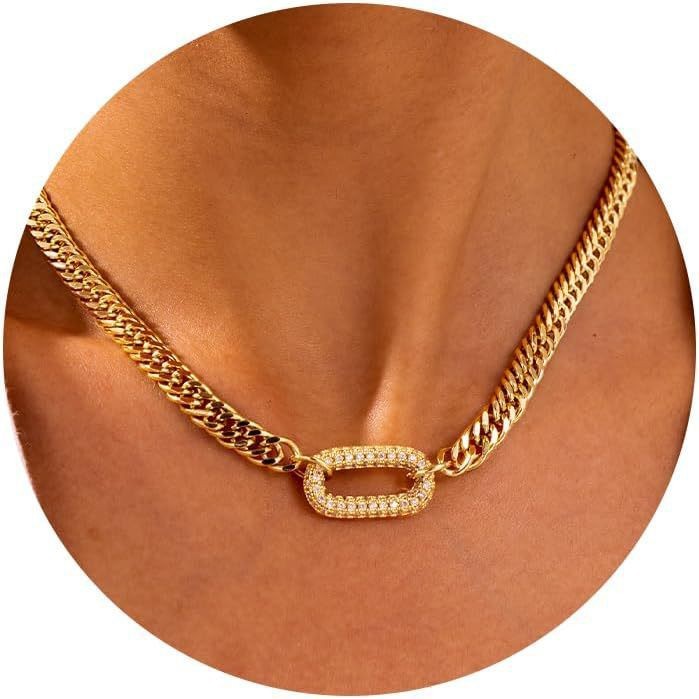 Double-layer gold necklace with 26 letter charms and zircon circle accents, jewelry piece by Golden Heir.