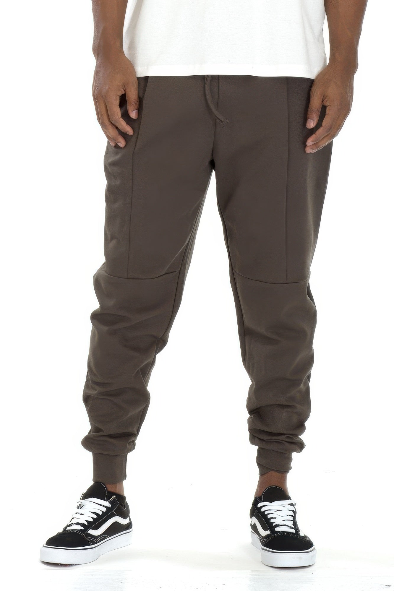 Golden Heir men's khaki active casual jogger pants with a relaxed fit and elastic waistband.