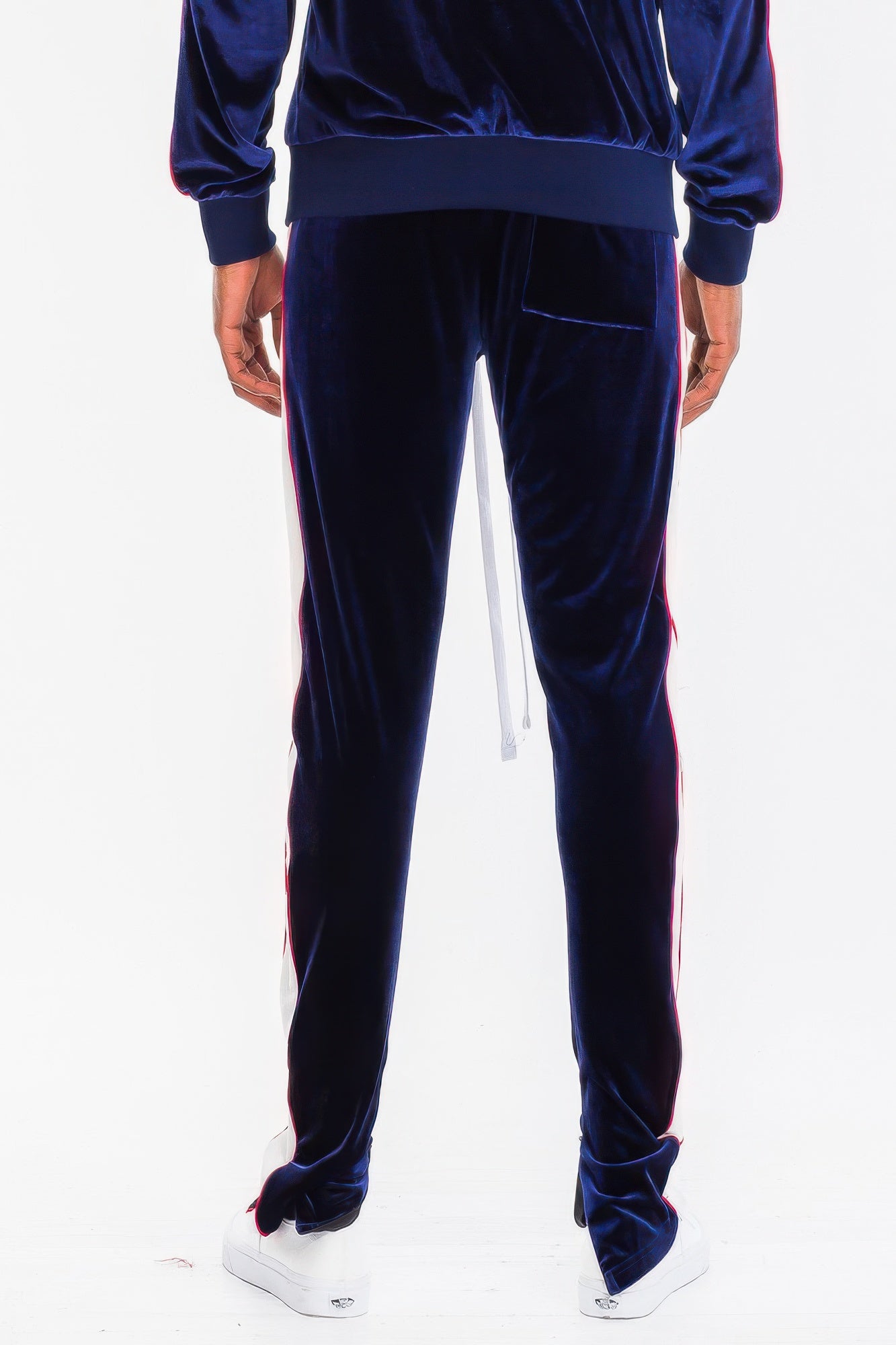 Golden Heir men's velour track jacket in black, part of men's sets, featuring a stylish and comfortable fit.