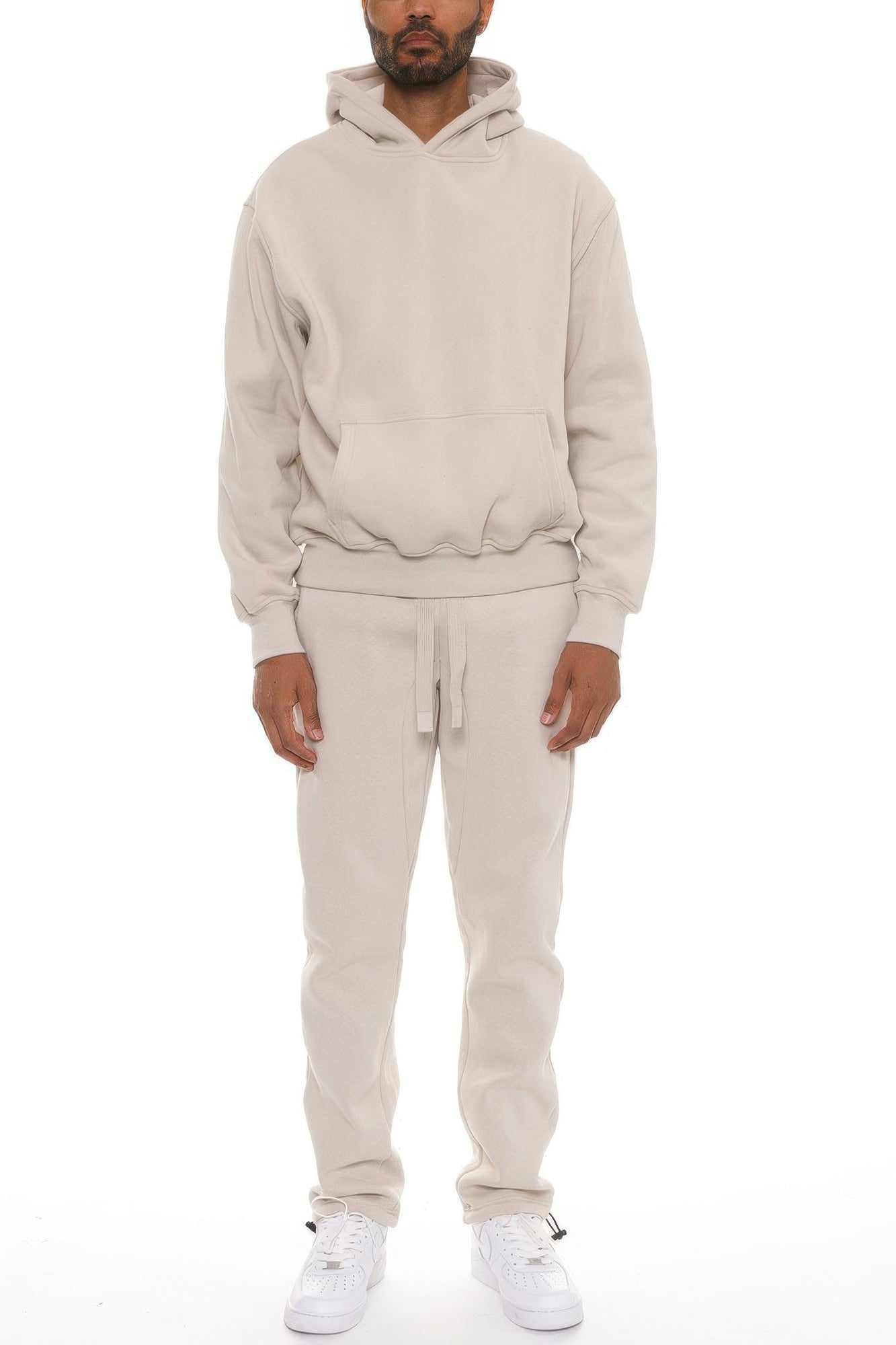 Golden Heir men's hoodie set in black, made from premium cotton blend, featuring a comfortable hoodie and matching pants.