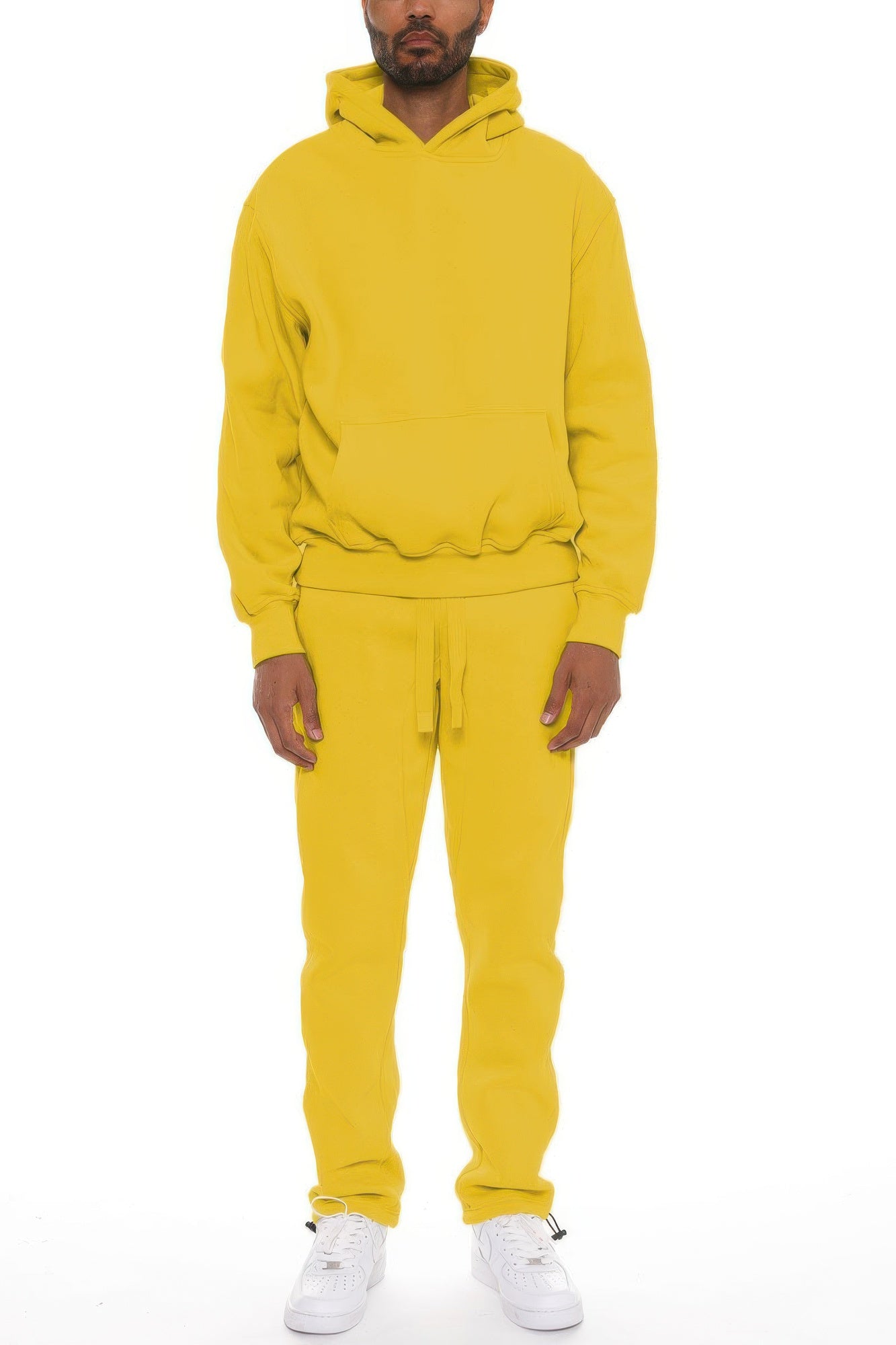 Golden Heir men's hoodie set in black, made from premium cotton blend, featuring a comfortable hoodie and matching pants.