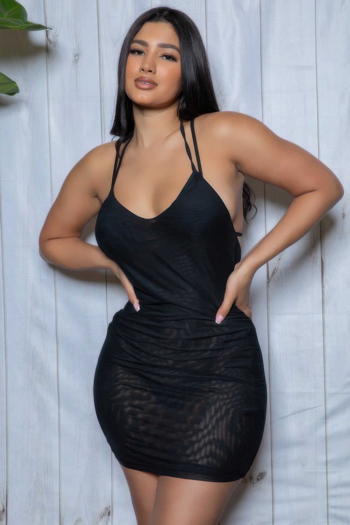 Golden Heir Aaliyah Mini Dress in black, stylish sleeveless mini dress with a fitted silhouette, perfect for casual or dressy occasions.