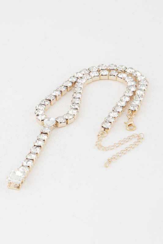 Golden Heir Dipped In Fancy Y Necklace featuring a sleek gold chain and elegant design, perfect for stylish accessories.