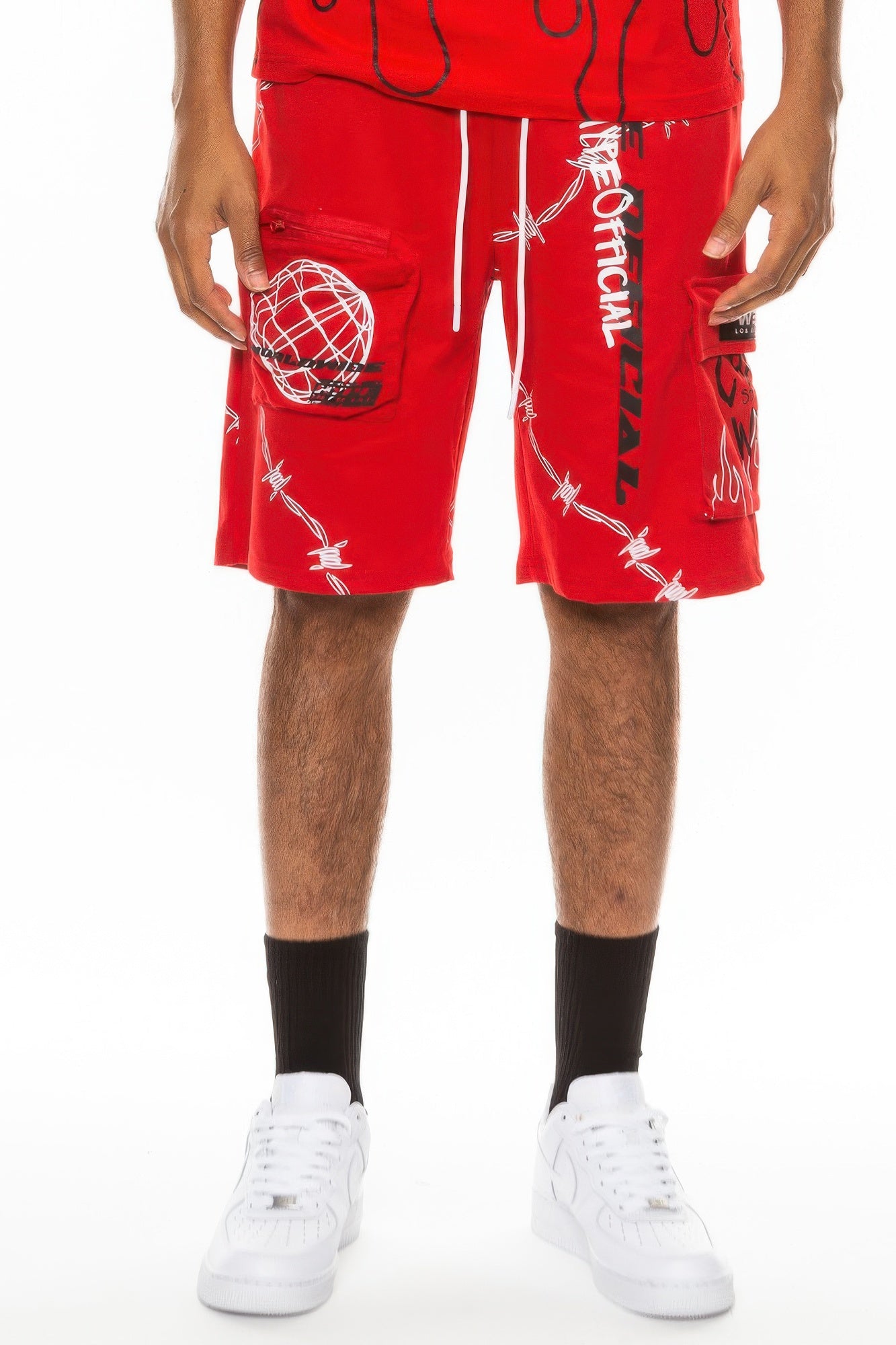 Black Golden Heir print shorts featuring a bold gold graphic design, showcasing the trendy style of Hype Official Print Shorts.