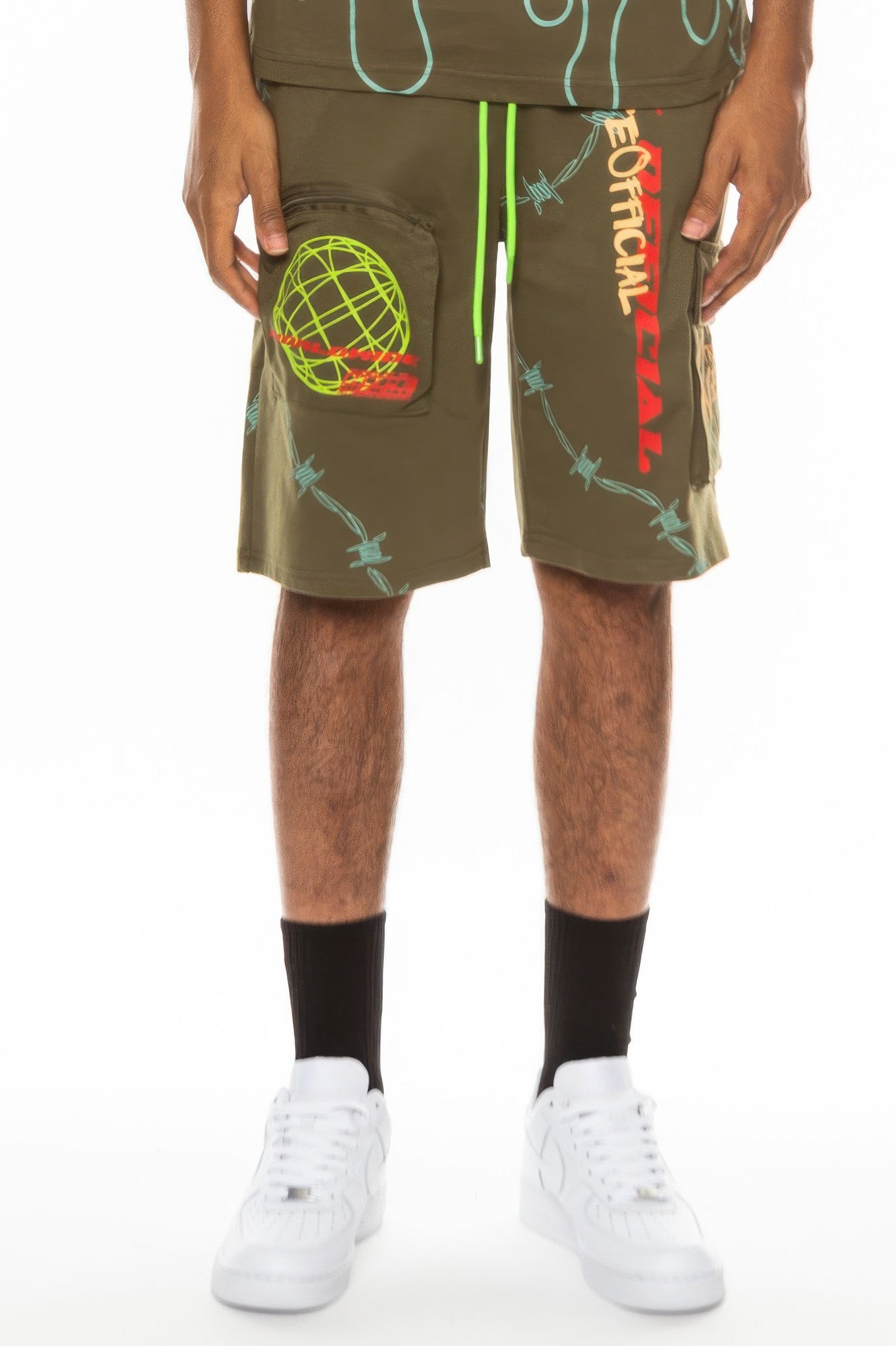 Black Golden Heir Hype Official Print Shorts featuring gold design, casual fit, and comfortable fabric for everyday wear.