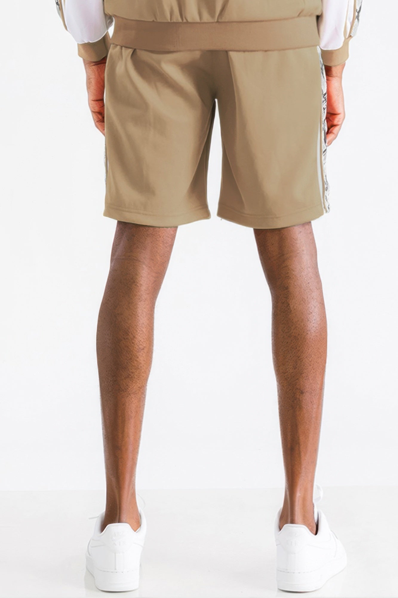 Golden Heir snake print shorts in black, featuring a stylish pattern and comfortable fit, perfect for casual wear.