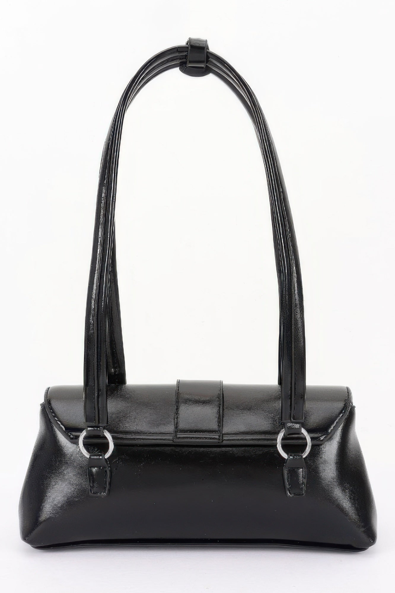 Golden Heir vegan leather shoulder bag with metal stud accents, camel color, stylish and spacious for everyday use.