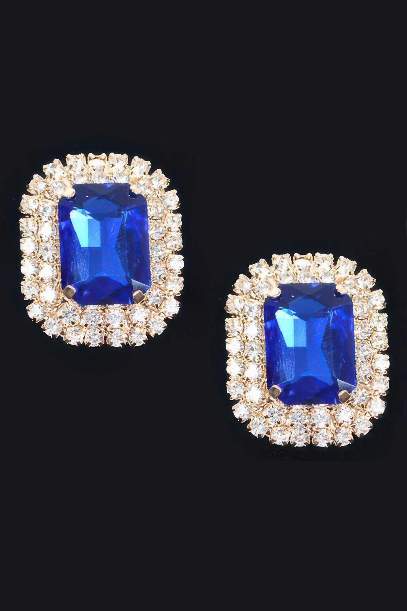 Golden Heir rhinestone stud earrings featuring sparkling stones and a classic design, perfect for elegant jewelry collection.