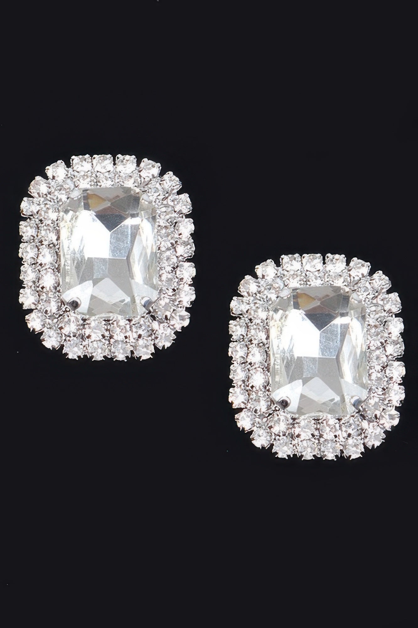 Golden Heir rhinestone stud earrings featuring sparkling stones on gold-toned metal, perfect for elegant everyday wear.