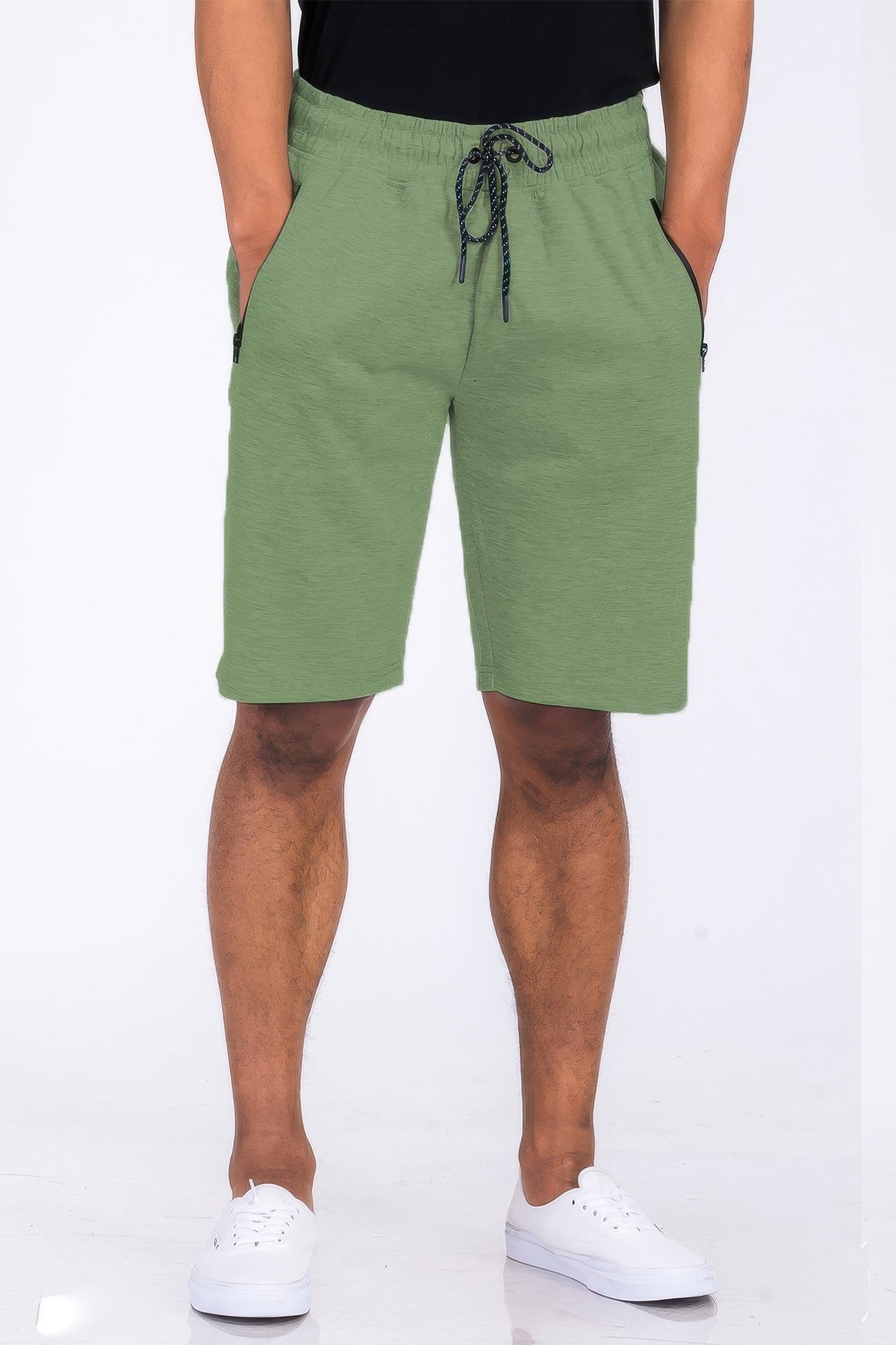 Black cotton blend lounge sweat shorts by Golden Heir with an elastic waistband and relaxed fit, ideal for casual wear.