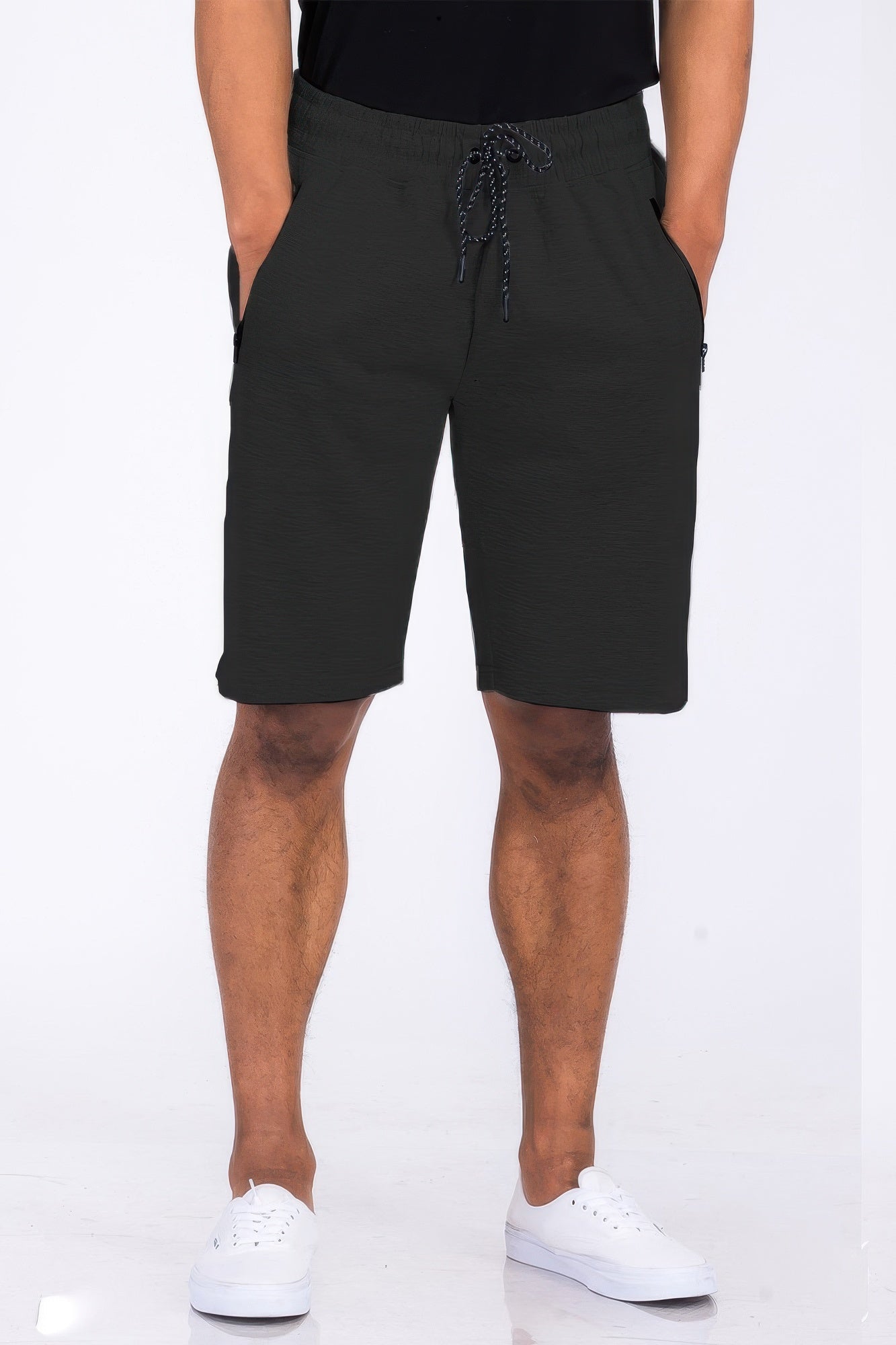Black Golden Heir cotton blend lounge sweat shorts with an elastic waistband and relaxed fit, perfect for casual wear.