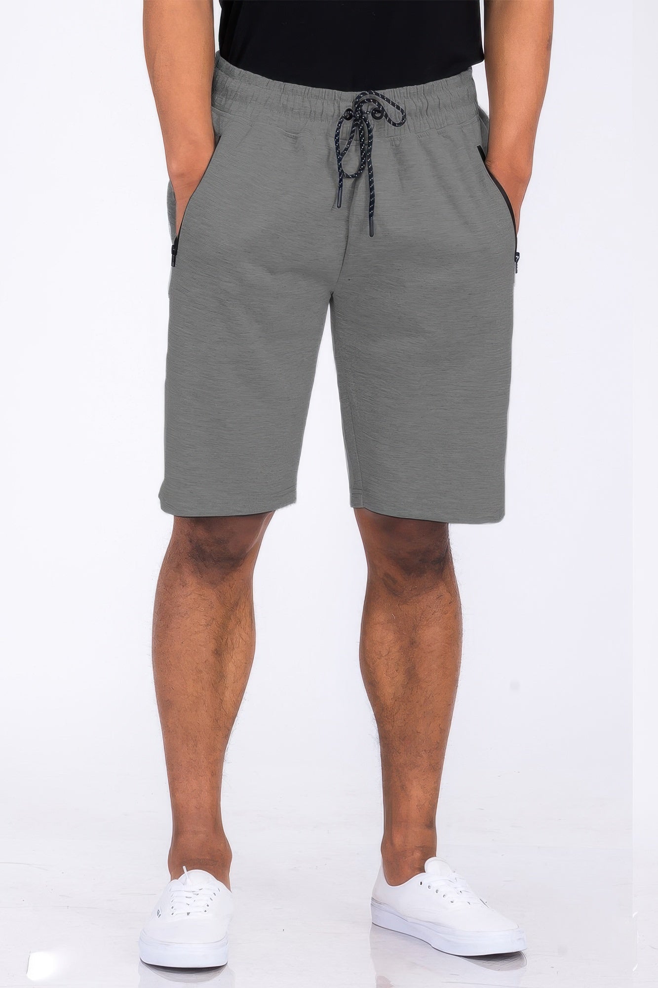 Black cotton blend lounge sweat shorts by Golden Heir, featuring a comfortable fit and casual style.
