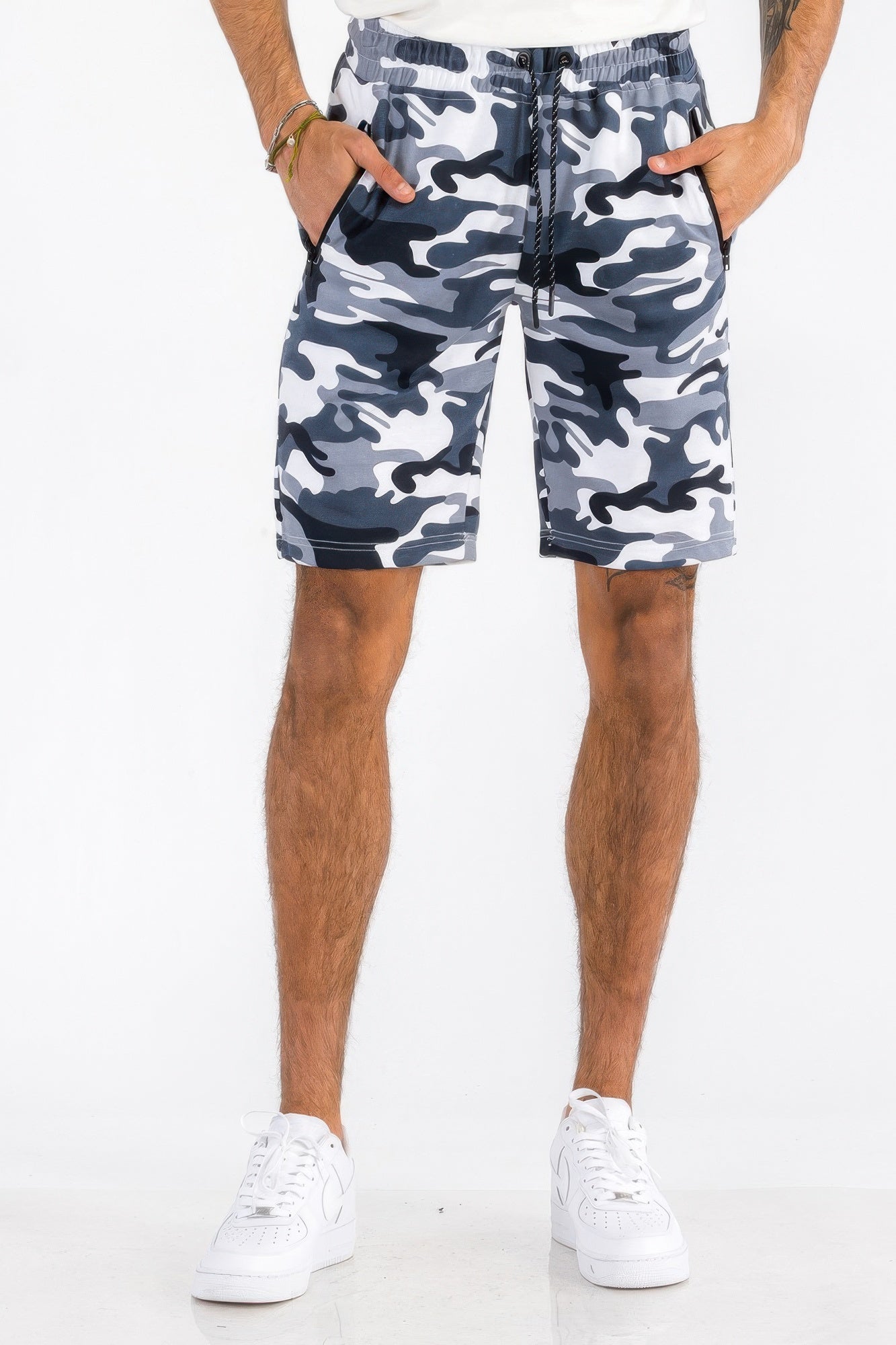 Black cotton blend lounge sweat shorts by Golden Heir with a relaxed fit and elastic waistband.
