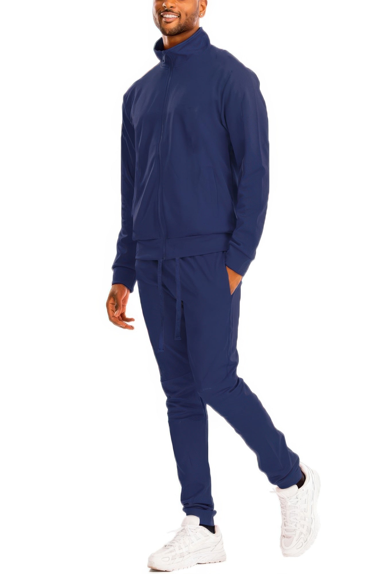 Golden Heir full zip black track jacket with solid design, featuring a sporty style and comfortable fit.
