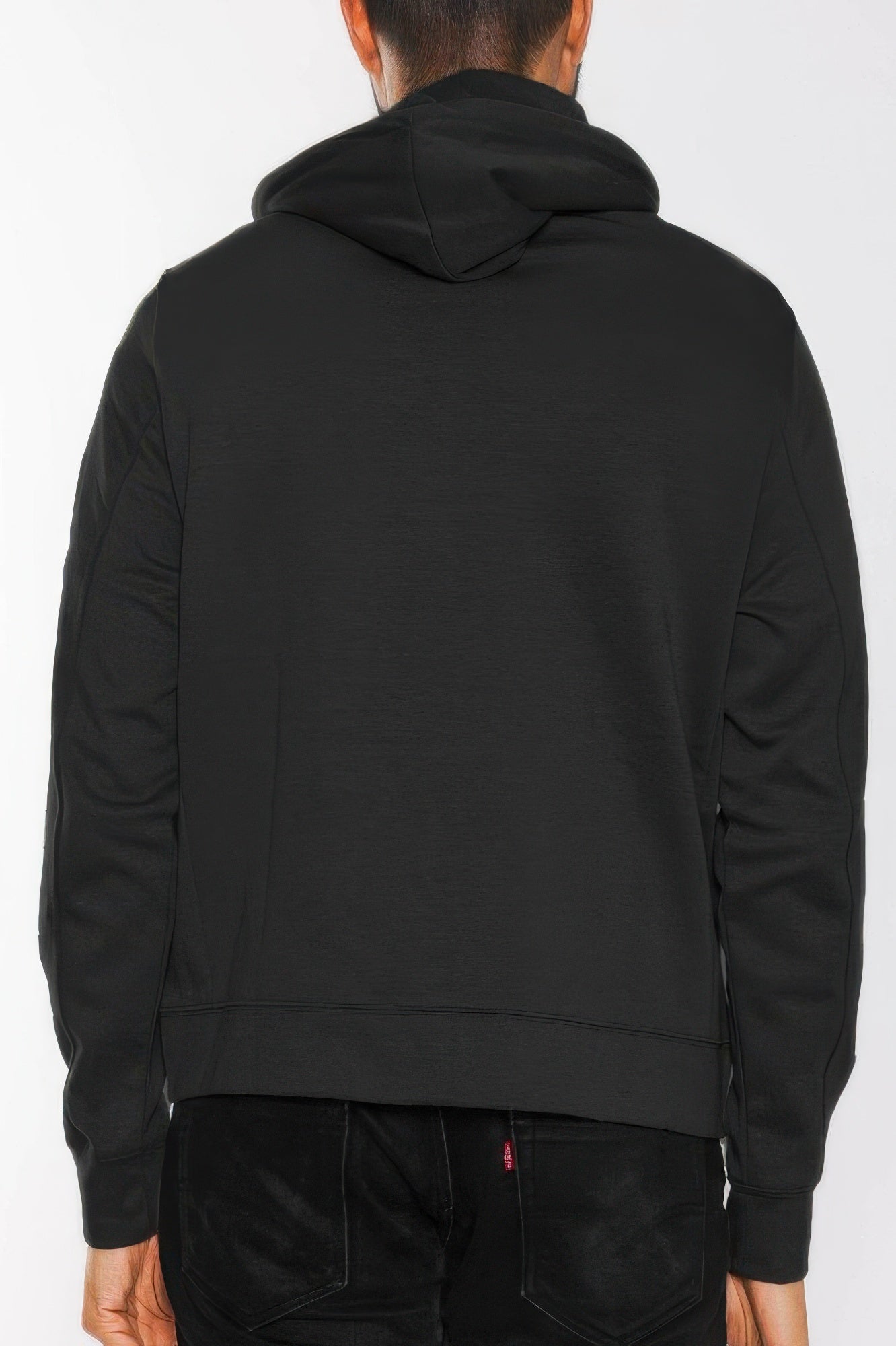 Golden Heir solid heathered black zip-up track jacket, lightweight athletic wear with a full front zipper and ribbed cuffs.