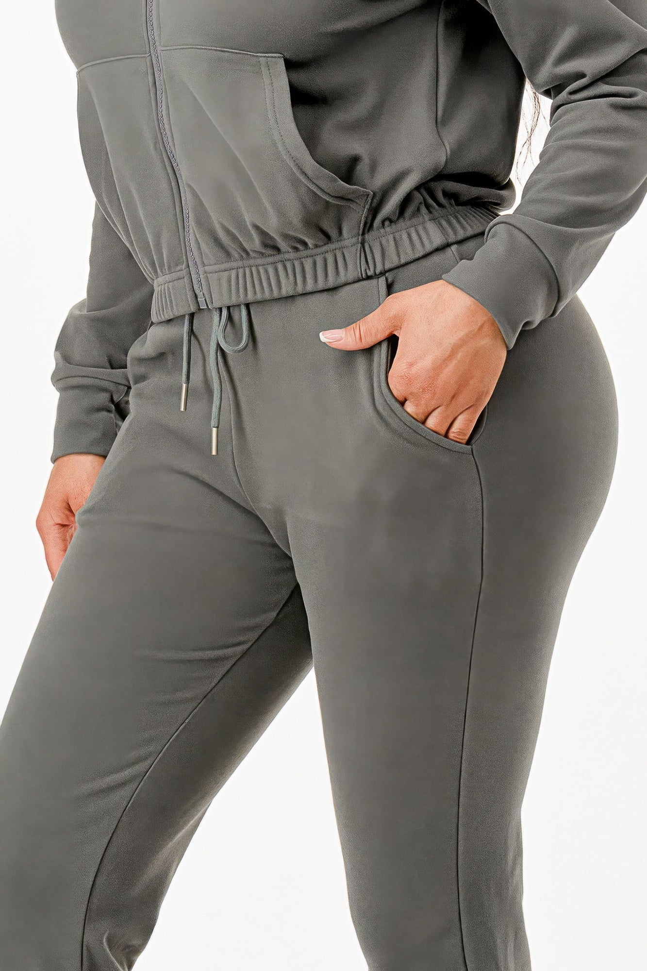Golden Heir soft zip-up track suit set in gold, featuring a comfortable fit and sporty style, perfect for casual wear.