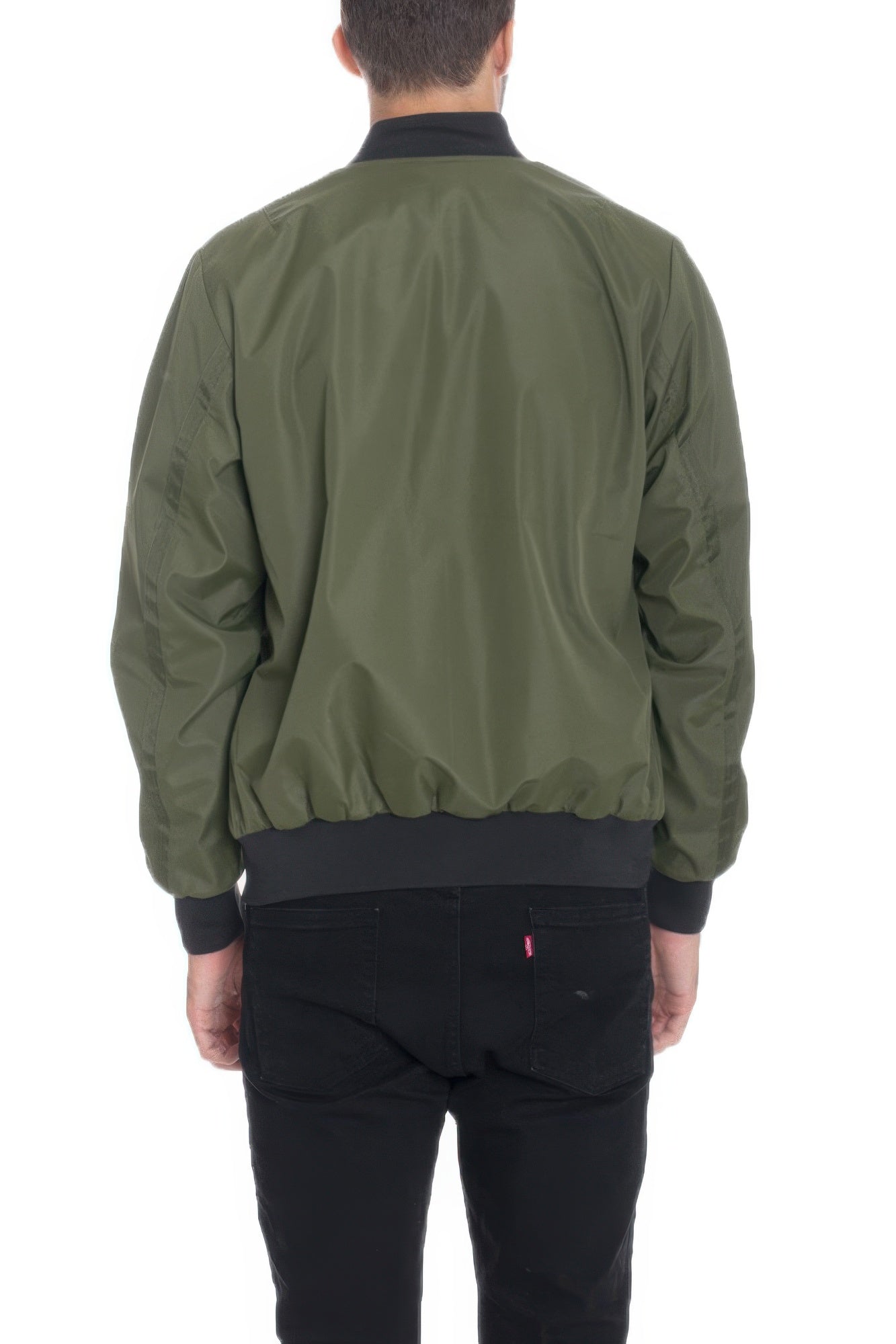 Golden Heir lightweight windbreaker jacket in black, shown with a sleek, fitted design and adjustable hood.